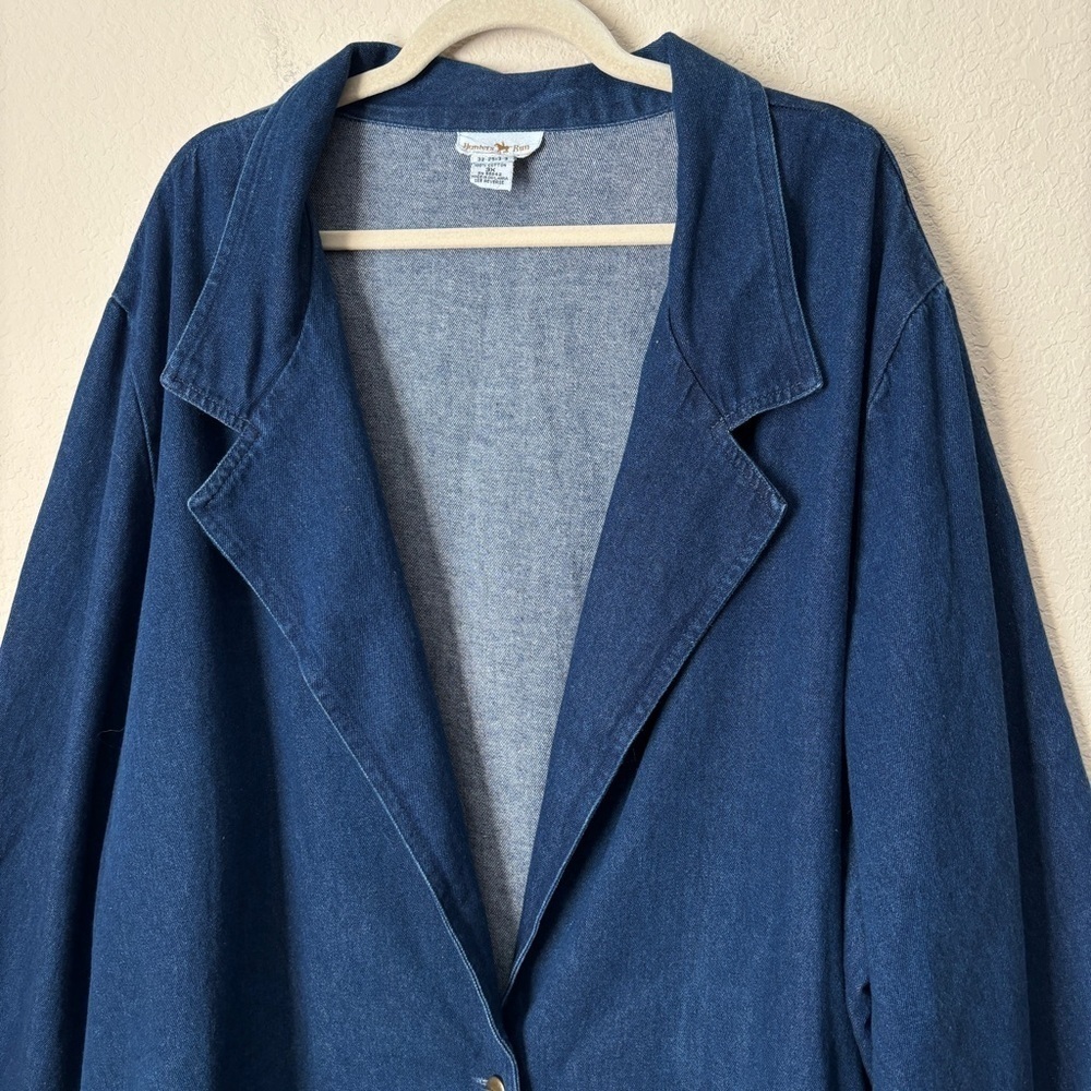 Hunters Run 3X Dark Denim Blazer One-Button Jacket - Picture 3 of 13